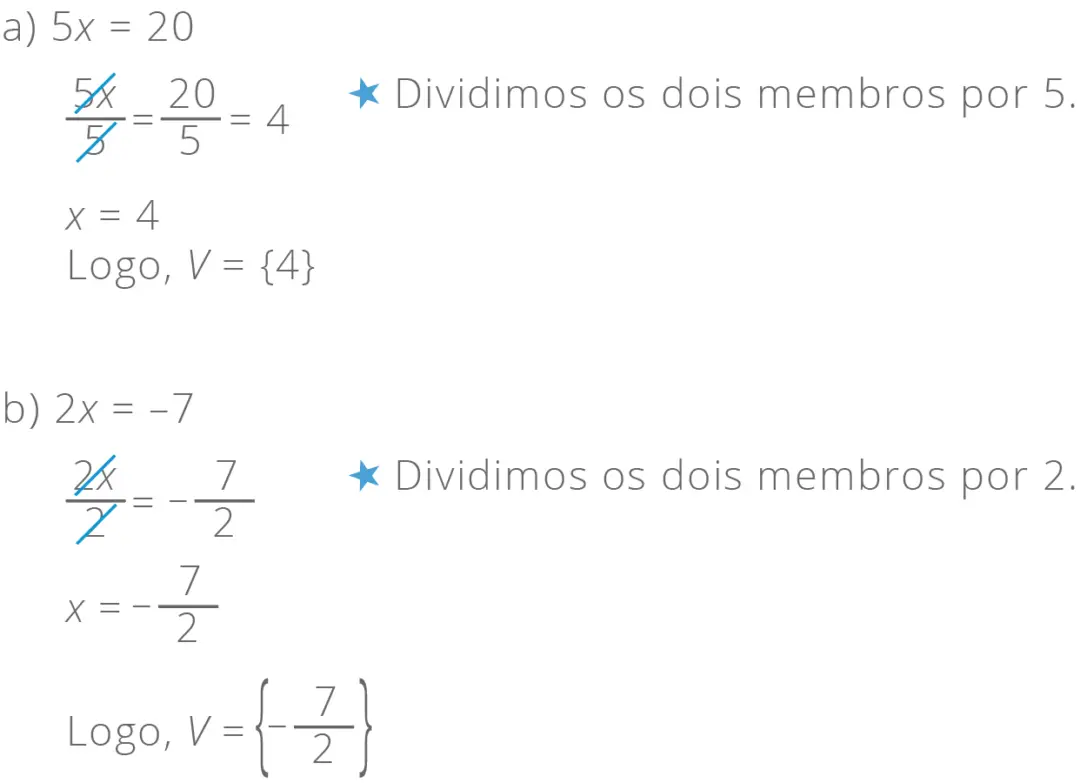 Aplicação Das Propriedades Da Igualdade Na Resolução De Equações ...