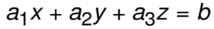 Hiperplano pode ser representado por essa equação
