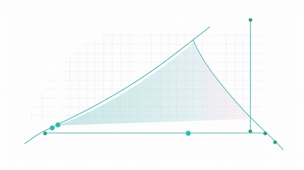 Gráfico ilustrando a solução de uma inequação do 1º grau com uma variável.